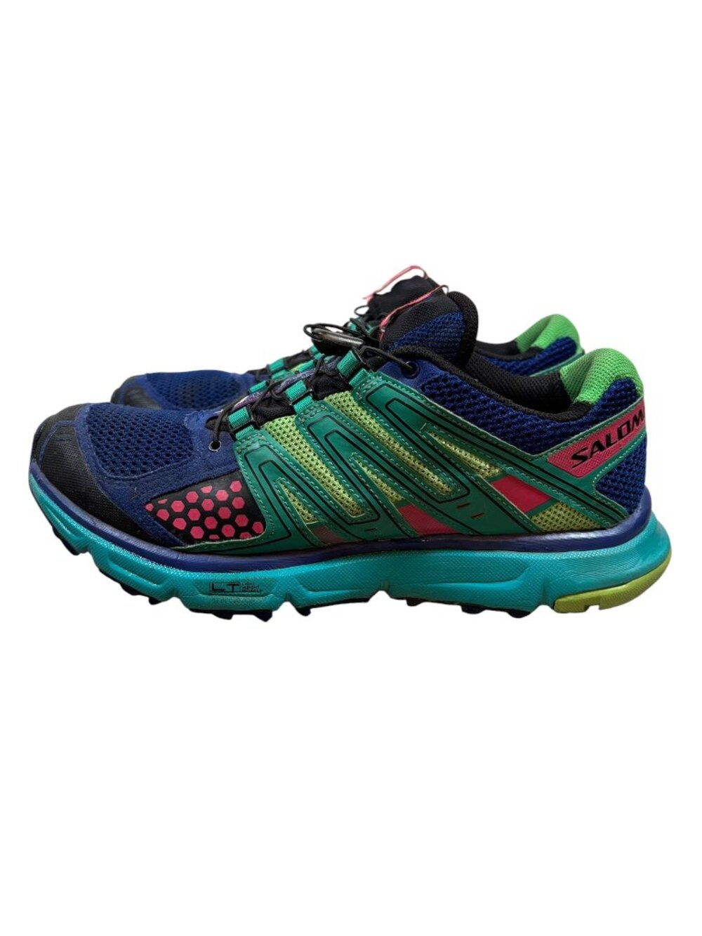 Salomon XR Mission 1 Trail Running Sneakers Colorful Bright Green Blue Pink